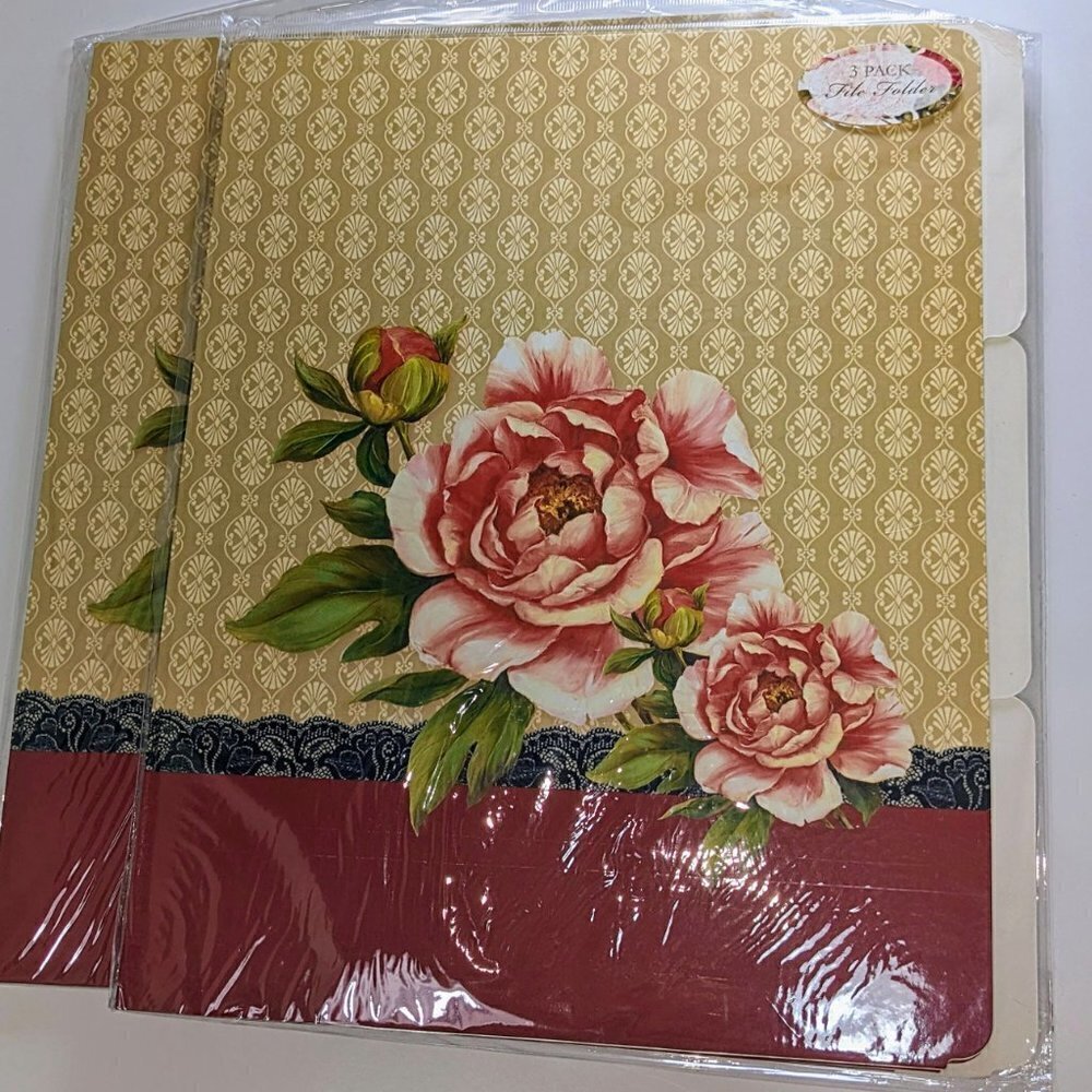 Floral Designer Colorful File Folders - Picture 4 of 8